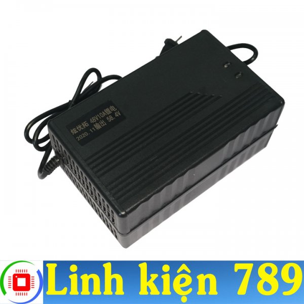 Sạc ắc quy 48V Pin Lithium 16S 3.2V 58.4V 10A tự ngắt khi đầy